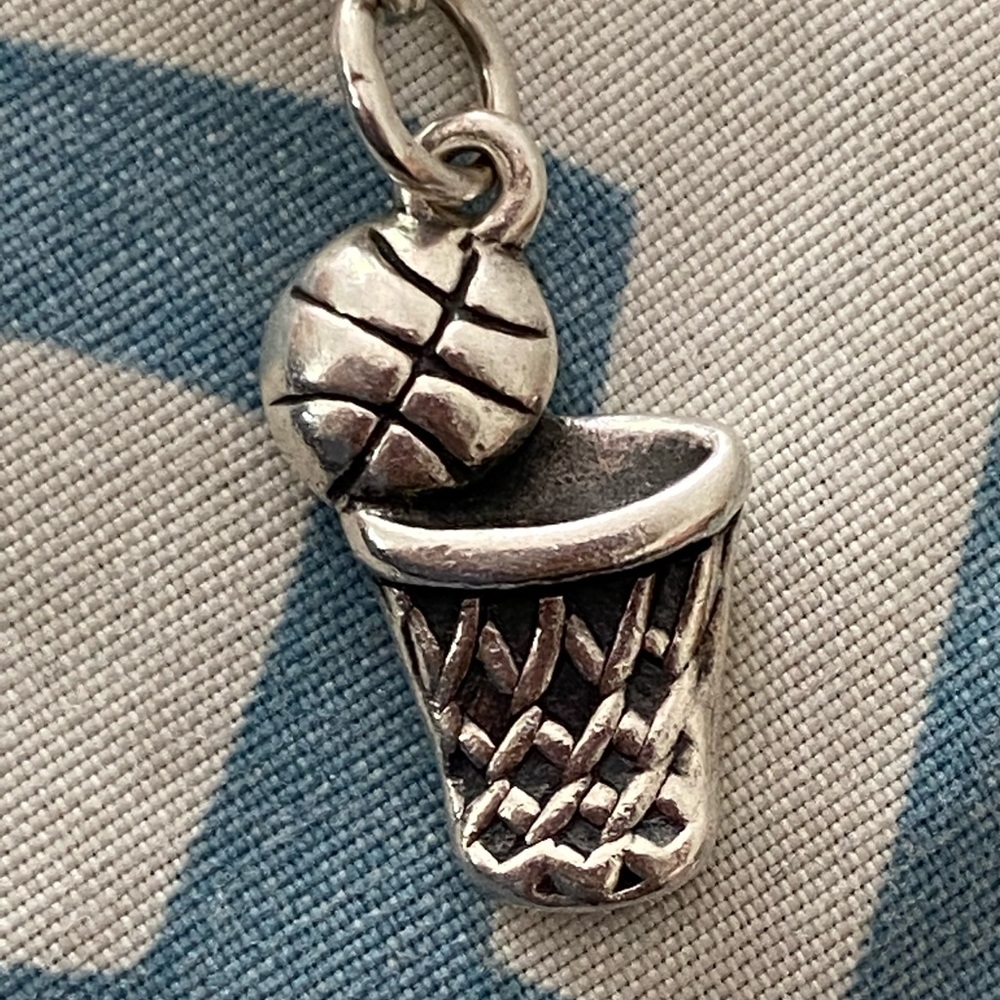 James Avery basketball & hoop charm